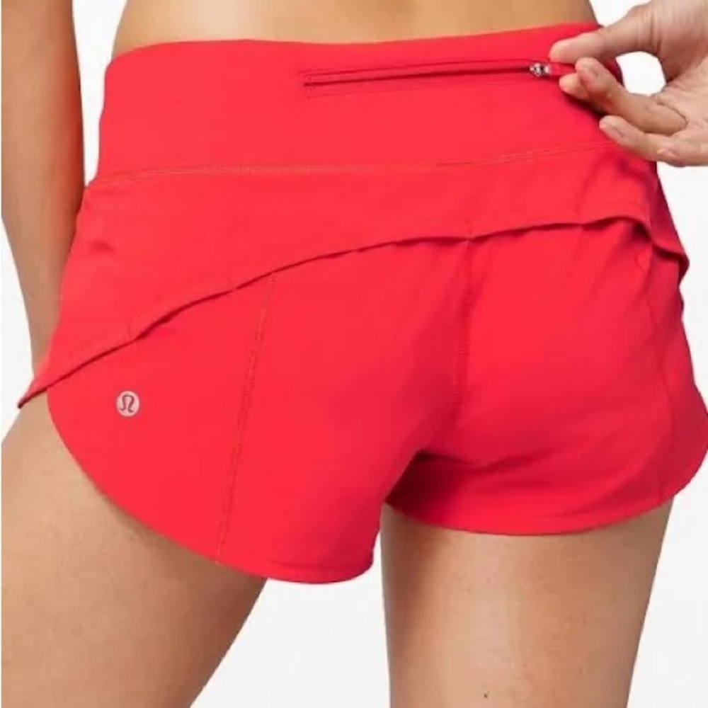 Lululemon Athletica Red Speed Up Shorts 2.5 inseam